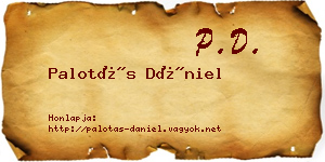 Palotás Dániel névjegykártya